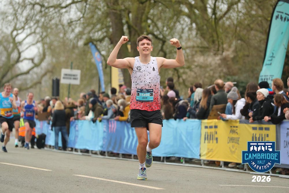 Jack in OE Top Cambridge Half Marathon